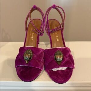 Kurt Geiger Kensinton London Eagle Purple Quilted Stylish High Heels 38